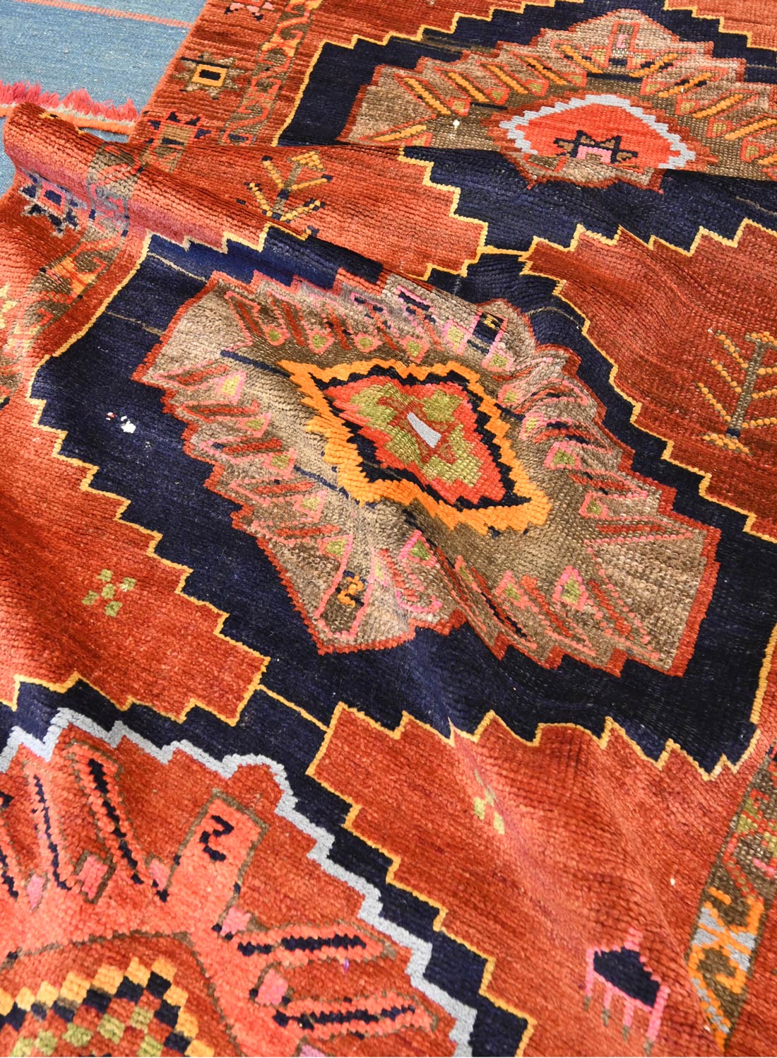 A crazy tribal rug!