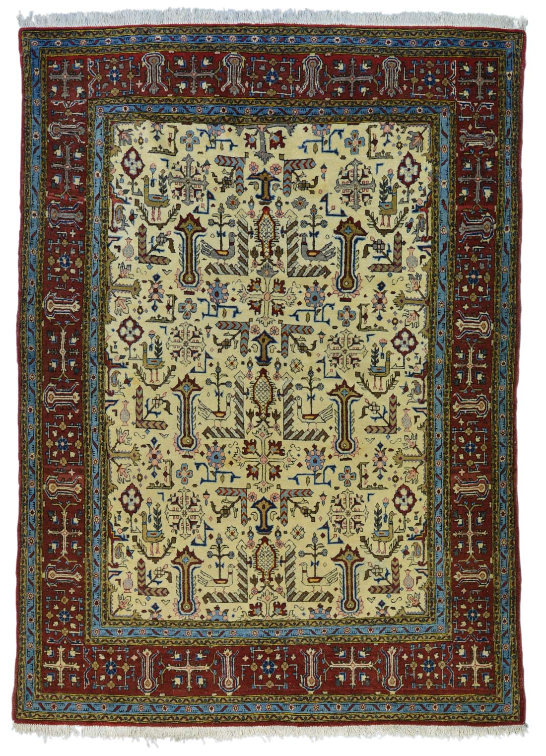 An antique Qum, Number 14084-205x149cm
