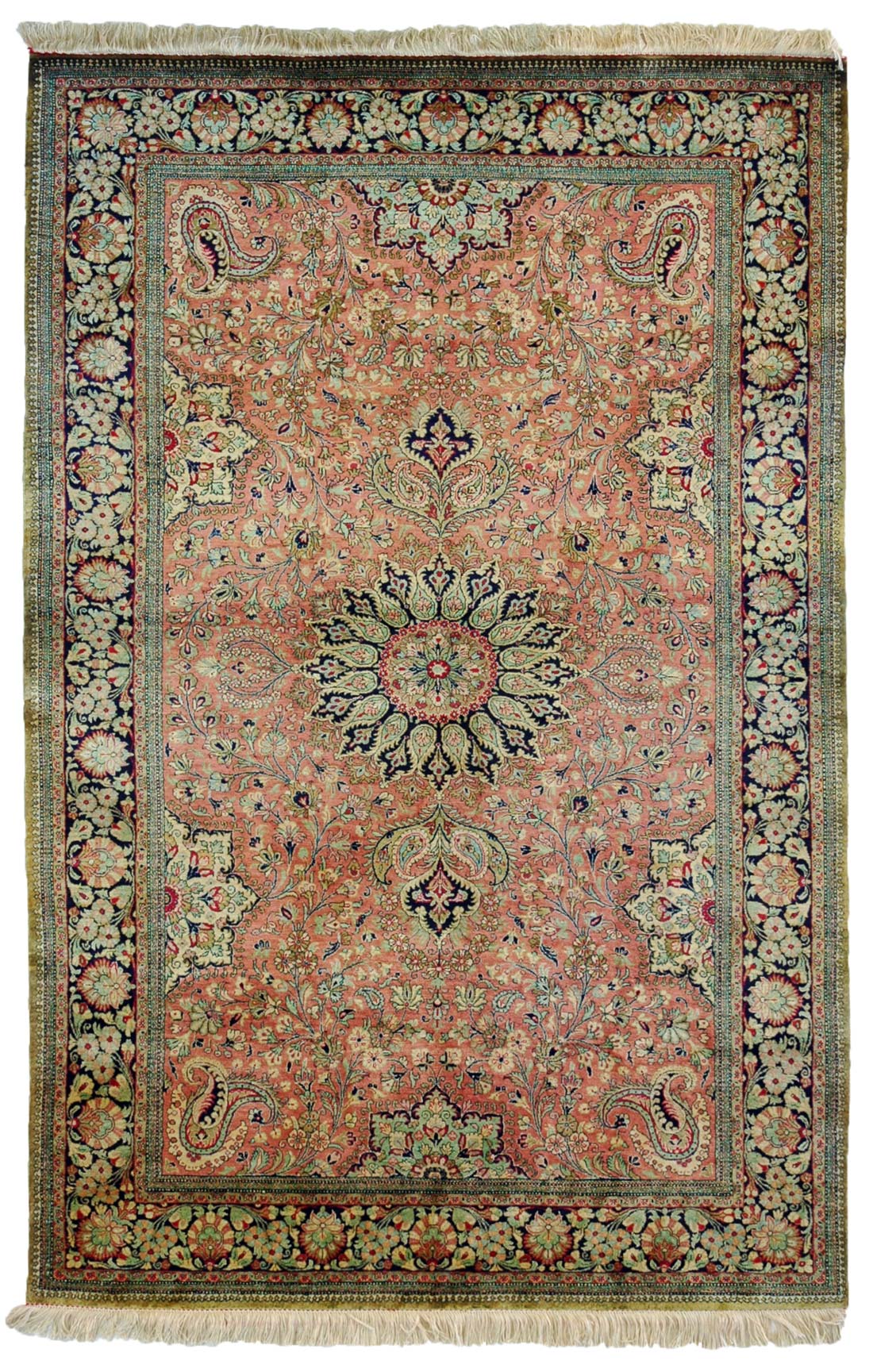 A Qum silk rug , 147876 | 206 × 138 cm