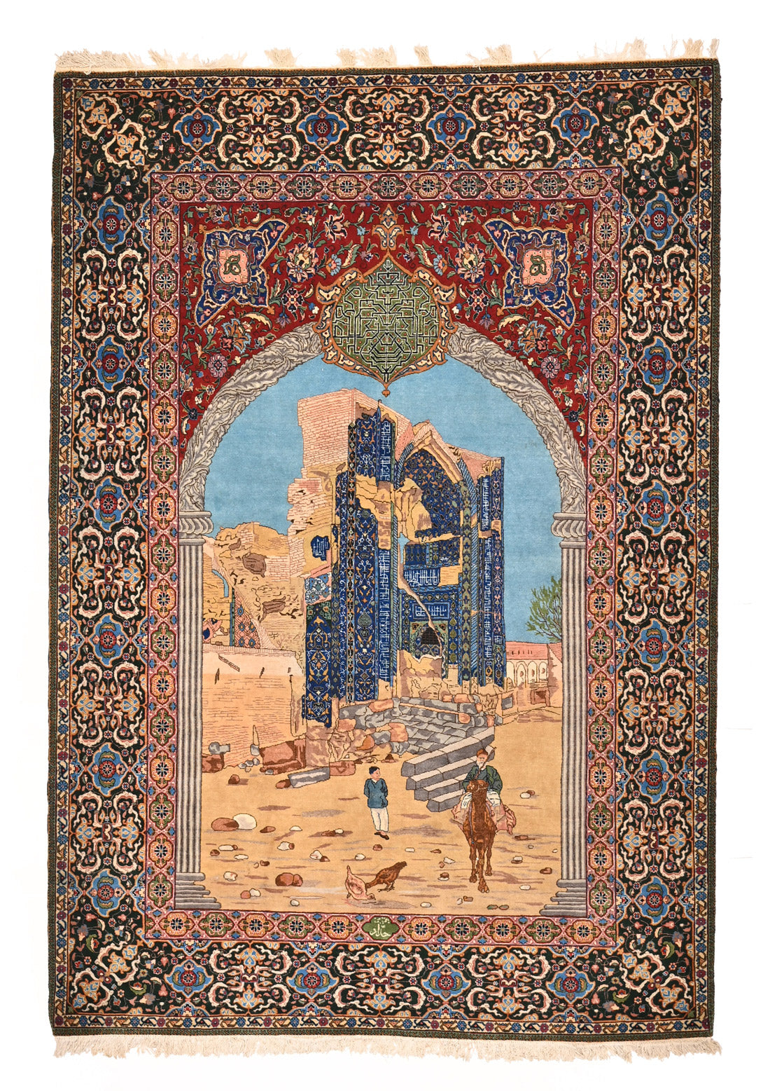 A Tabriz pictorial rug, No. 161986 220x152cm