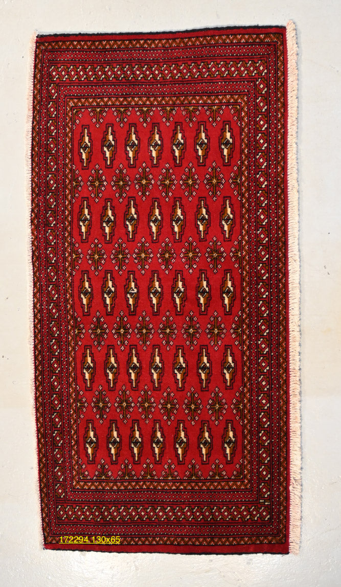 Turkumen small tribal rug.