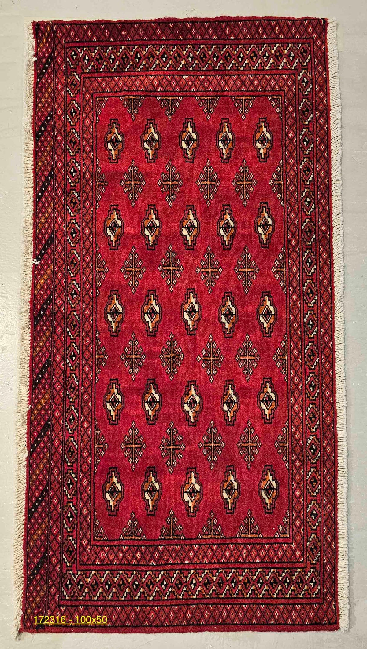 Turkumen small tribal rug.