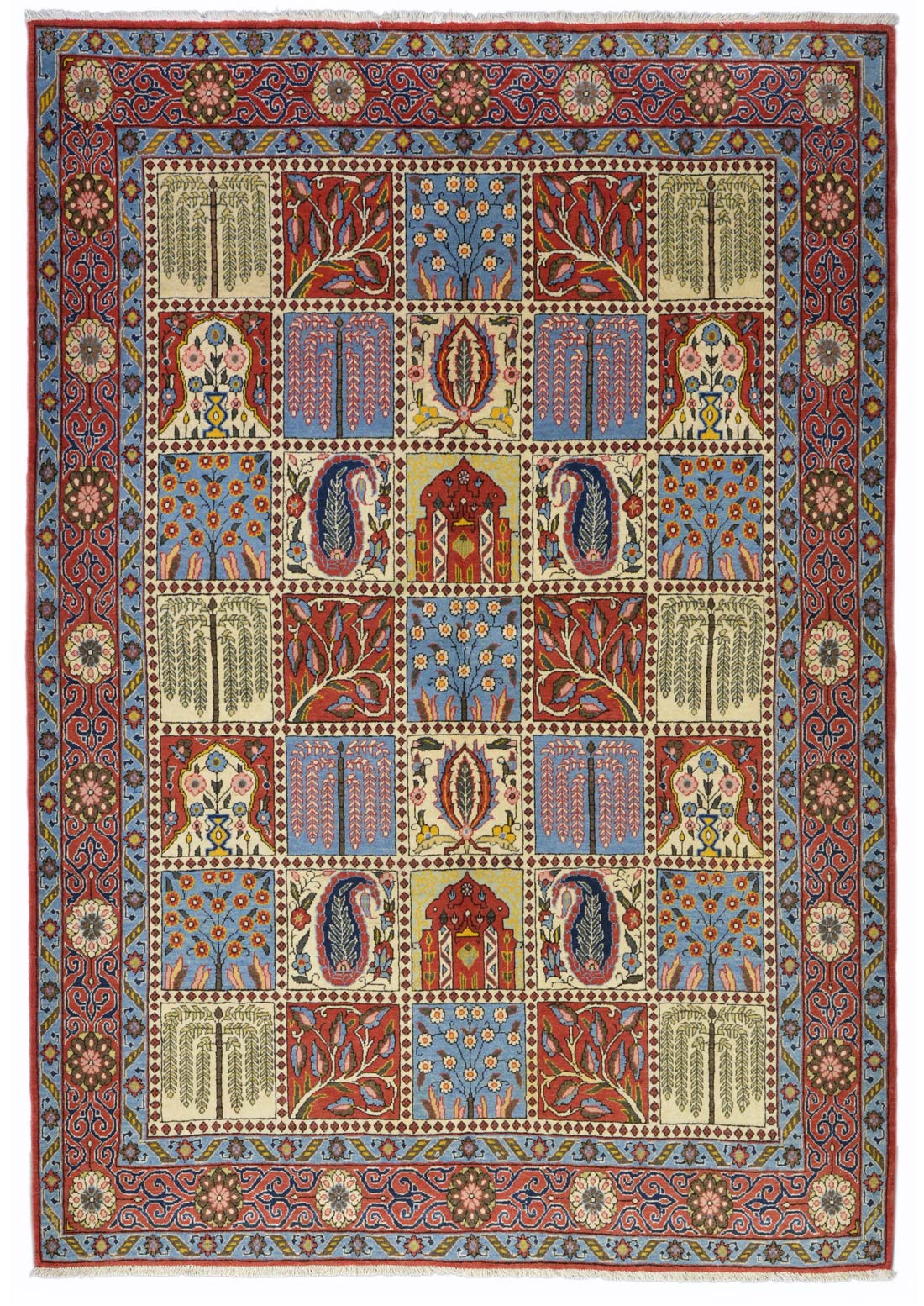 An Early 20th century Qum classic rug 19935-202x140cm