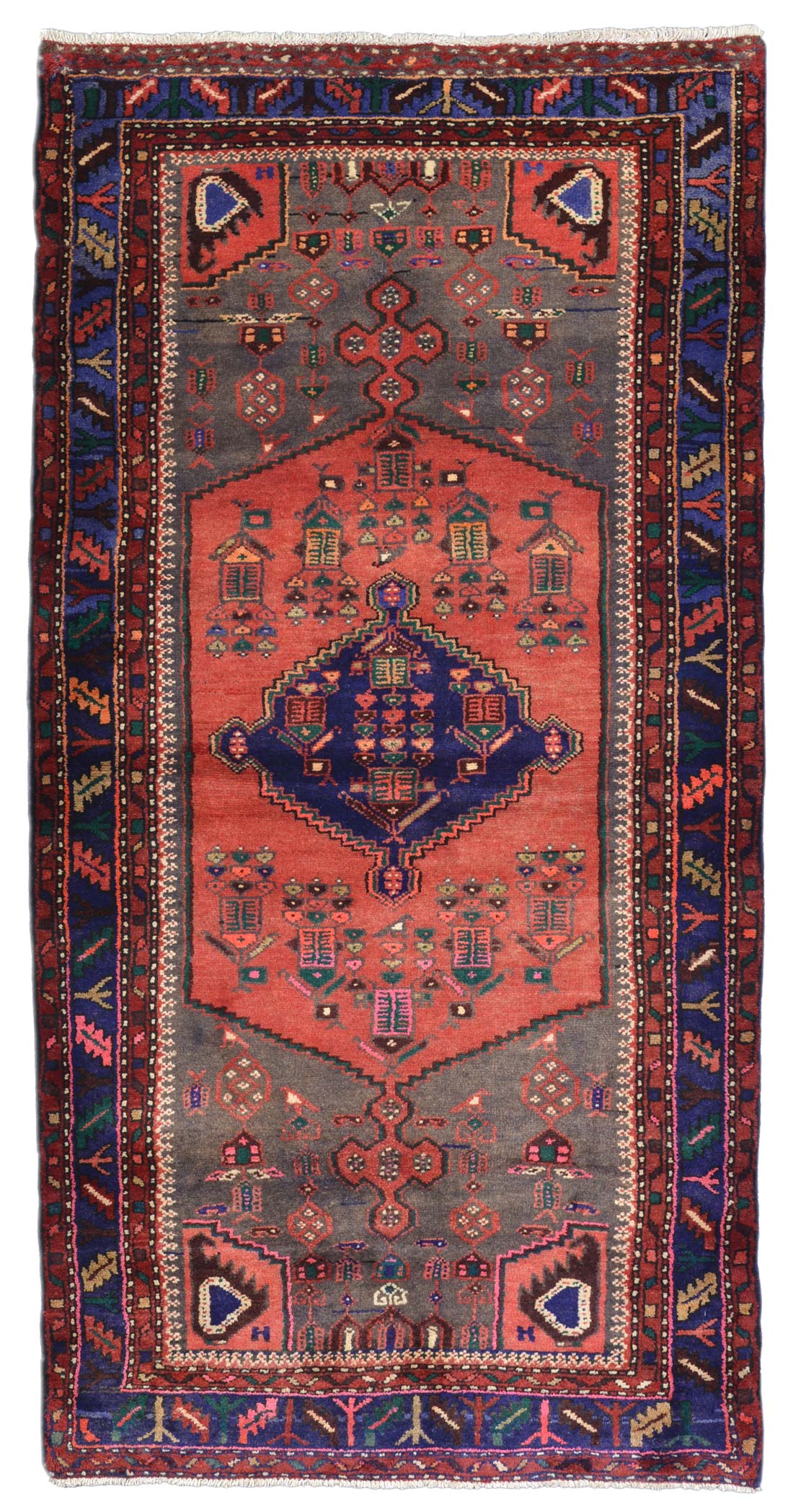 A village rug from Zanjan. Number: 23092- 215x111 cm (7&#39;0&quot;x3&#39;7&quot;)