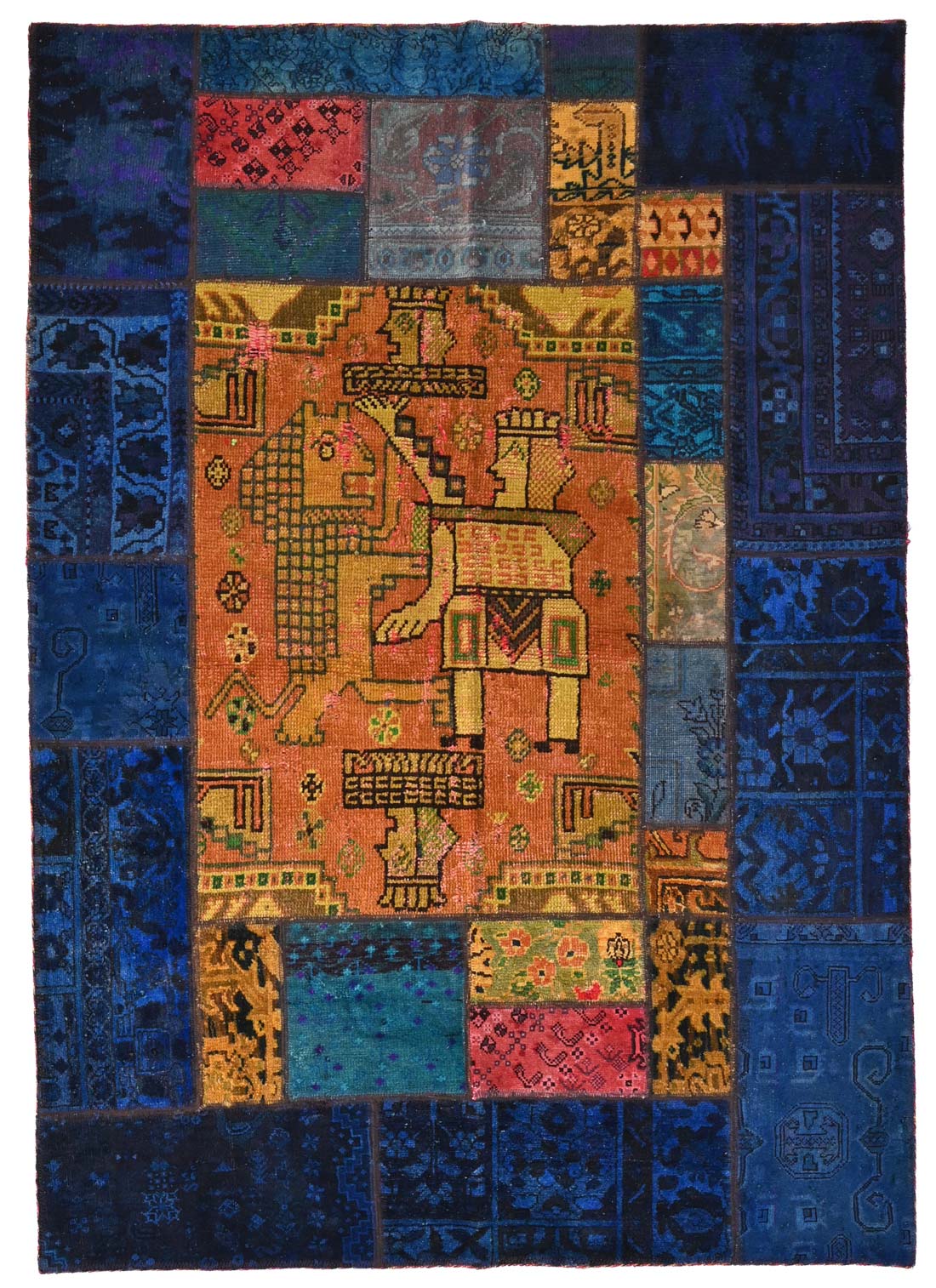 A Persian collage (patchwork rug) No. 517698 204x144cm