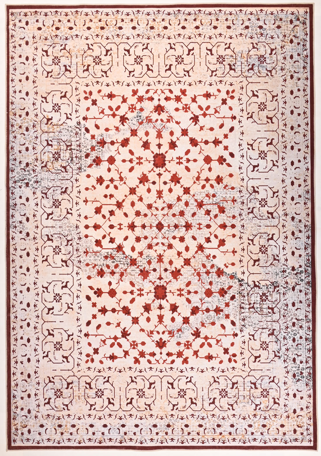 A contemporary modern rug in a transitional design