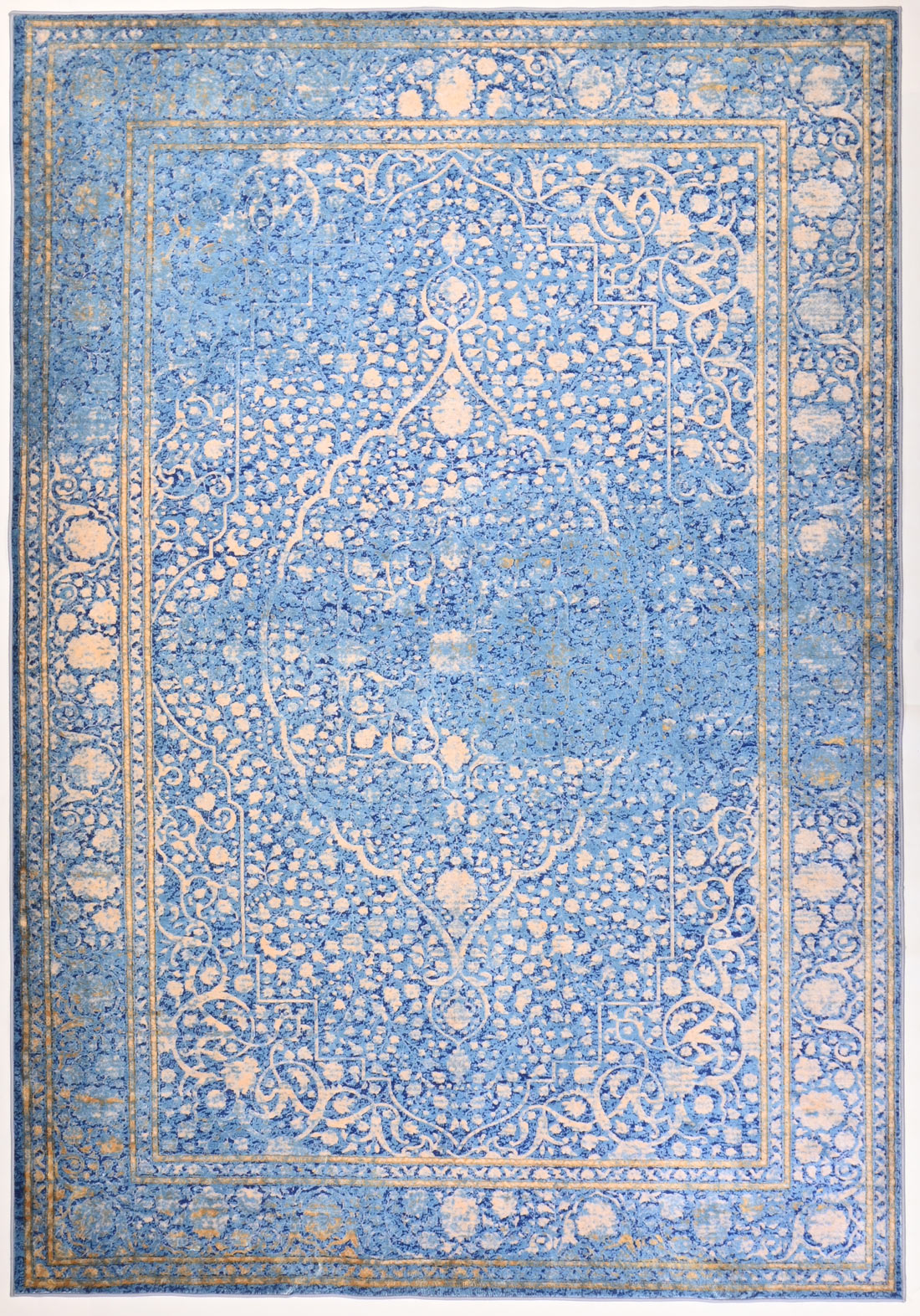 A contemporary modern rug in a transitional design