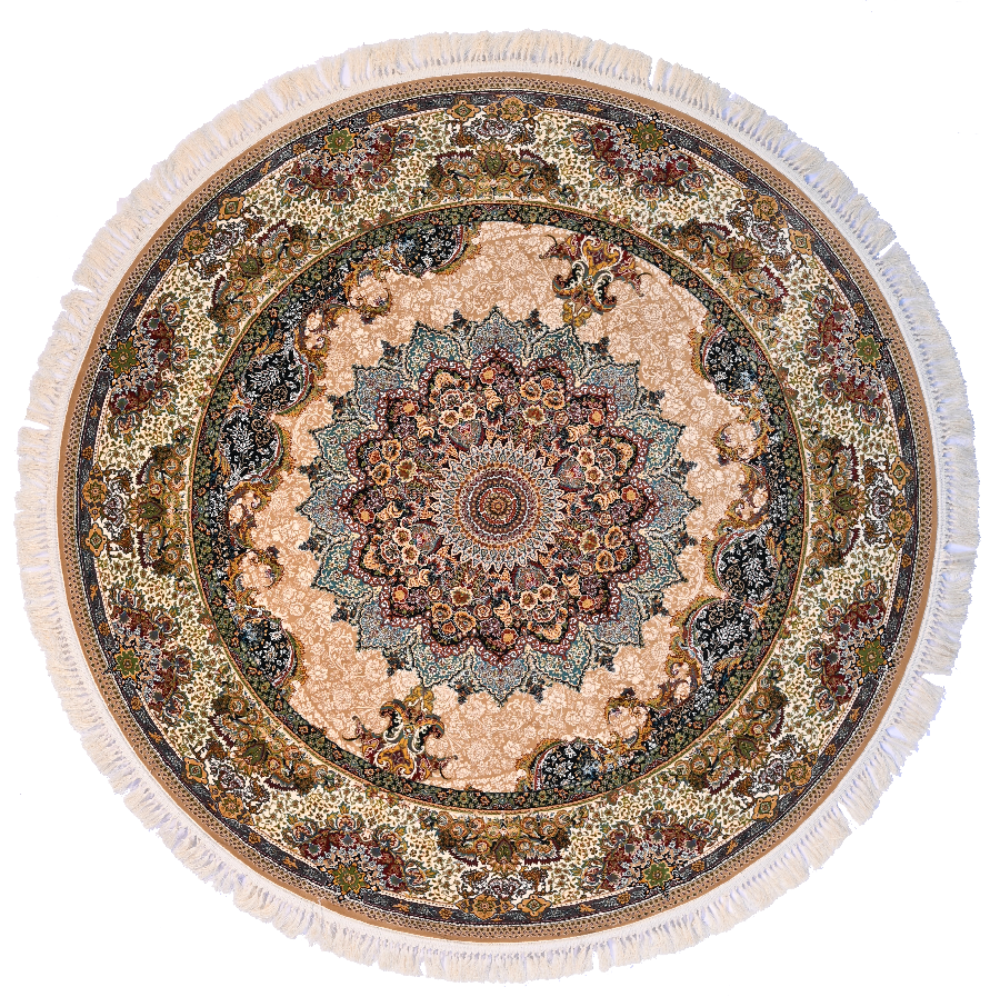 Moonlight, A round classic rug.