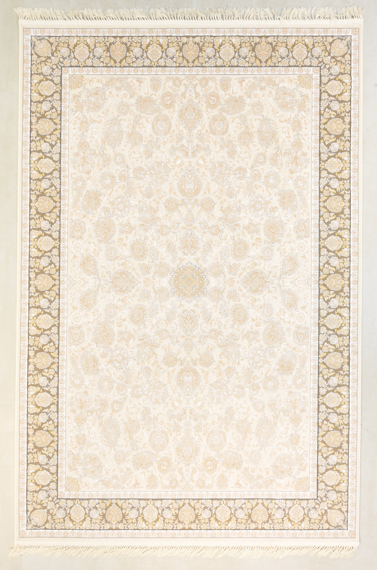 Cream; a classic rug.
