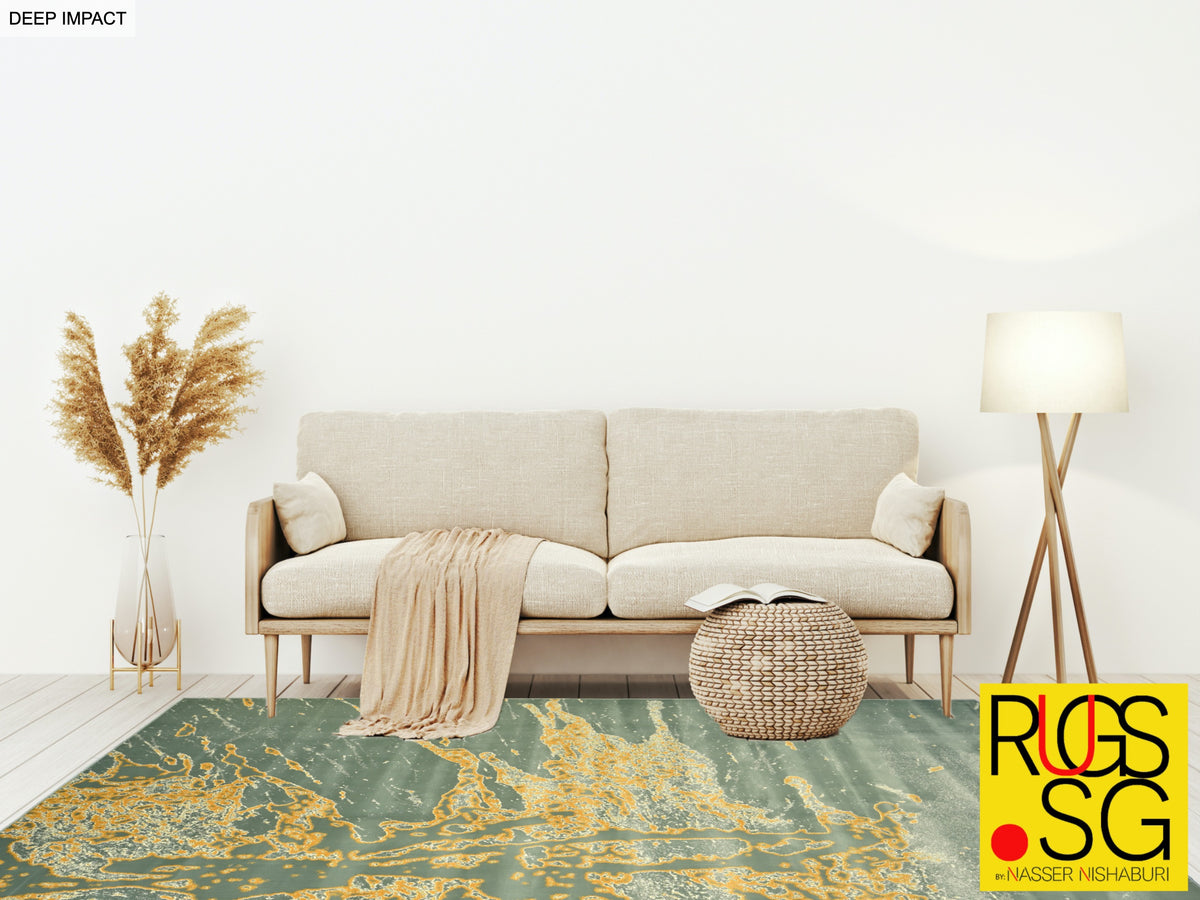 Deep Impact; A modern rug.